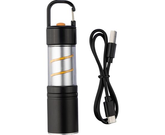 Aluminium COB-Taschenlampe Vela Schwarz -  1267908.001