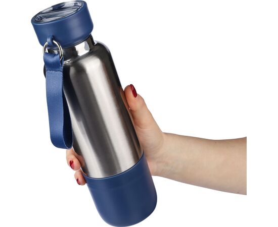 Stainless steel double-walled drinking bottle (500 ml) Zev Black -  1272569.001