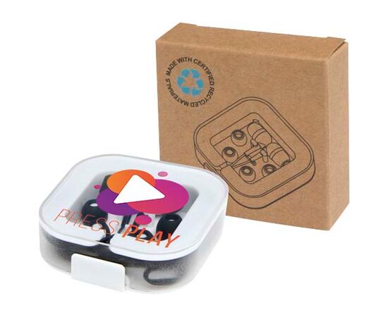 Casque filaire type C Baekdu avec boîte de rangement en plastique recyclé Noir - Unbranded 12443890