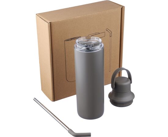 Roestvrijstalen dubbelwandige drinkfles (500 ml) Omari Zwart -  1274051.001