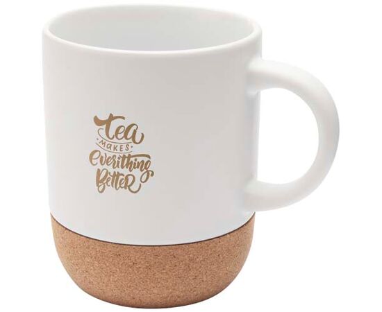 Billie 300 ml mok van keramiek met kurkdetails en matte afwerking Wit - Unbranded 10084701 Billie 300 ml mok van keramiek met kurkdetails en matte afwerking Wit - Unbranded 10084701