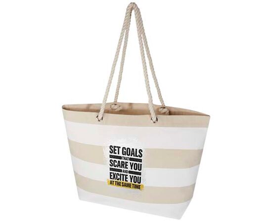 Florida 270 g/m² GRS recycled beach tote bag 18L Natural, White - Unbranded 12074401