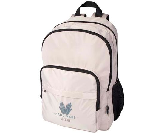 Sac à dos pour ordinateur portable 15'' Trend Plus recyclé certifié GRS de 20L Oatmeal - Unbranded 13008607