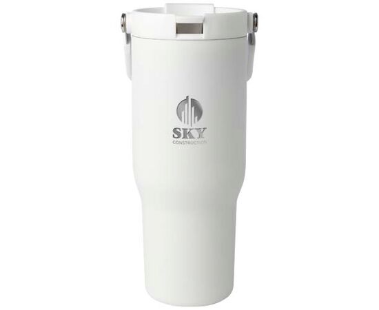 Bronx 900 ml RCS recycled stainless steel copper vacuum insulated tumbler with dual function lid White - Unbranded 10086401