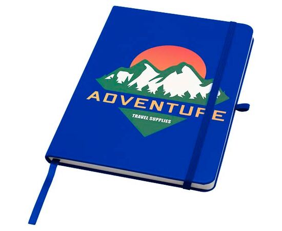 Teak A5 gerecycled notitieboek met harde kaft en gelinieerde pagina's Koningsblauw - Unbranded 10601353