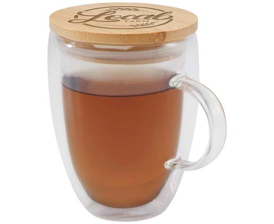 Leona 350 ml Glasbecher mit Bambusdeckel Transparent - Seasons 11341801