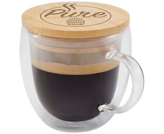 Arlo 250 ml glazen beker met bamboe deksel Transparant - Seasons 11341901