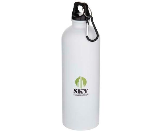 Oregon 750 ml matte RCS recycled single wall stainless steel water bottle with carabiner White - Unbranded 10087201