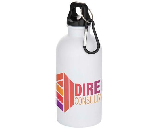 Oregon 400 ml sublimatie RCS gecertificeerde gerecyclede enkelwandige roestvrijstalen waterfles met karabijnhaak Wit - Unbranded 10087301