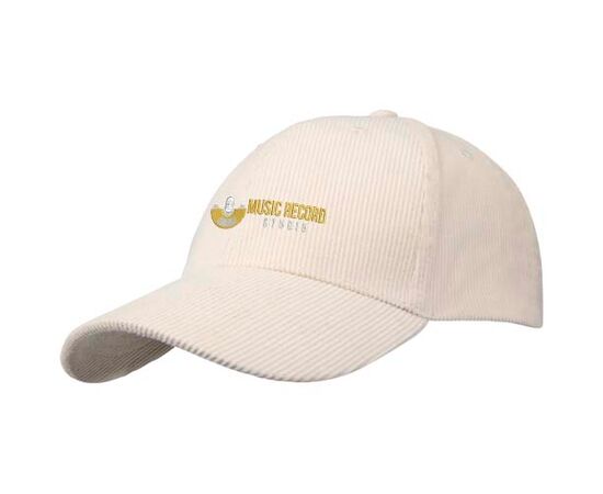 Hutton 6 panel cap van gerecycled corduroy Sandstone - Elevate NXT 11107306