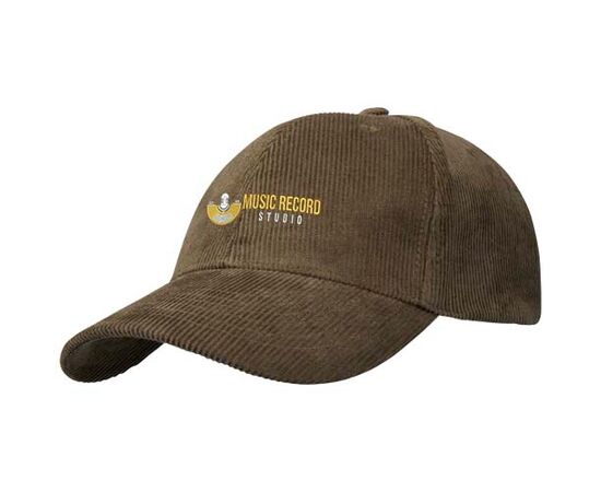 Hutton 6 panel cap van gerecycled corduroy Bosgroen - Elevate NXT 11107364
