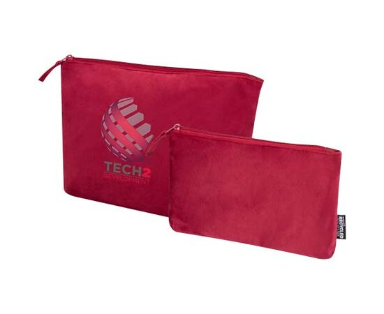 Set de trousses de toilette en velvet gomme recyclées GRS Swift Bordeaux - Unbranded 12076922
