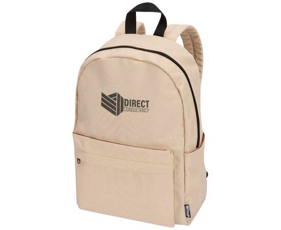 Sac à dos pour ordinateur portable Byron de 16 L et 14" en matériaux recyclés certifiés GRS Oatmeal - Unbranded 13009607