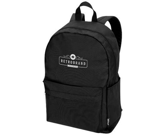 Sac à dos pour ordinateur portable Byron de 16 L et 14" en matériaux recyclés certifiés GRS Noir - Unbranded 13009690