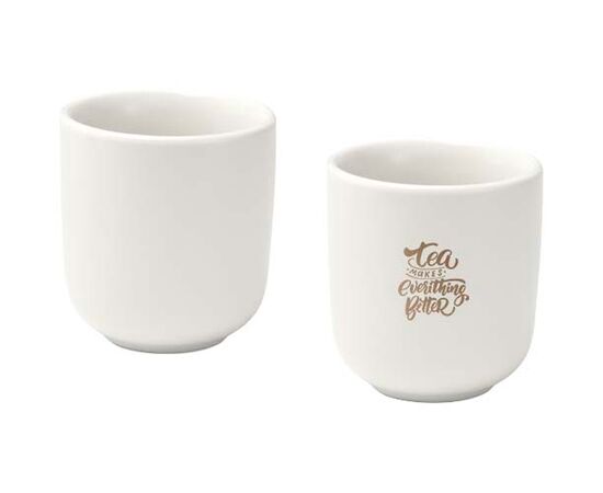 Male 90 ml Keramik Espressotassen – 2er Set Weiß - Seasons 12639701
