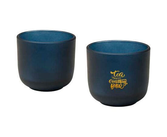 Male 200 ml glass cups - set of 2 Hale blue - Seasons 12640055