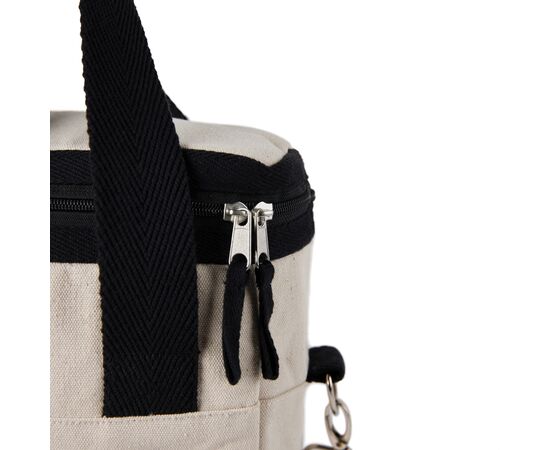 VINGA Volonne AWARE™ Kühltasche aus recyceltem Canvas Off white, Schwarz - Vinga V422113