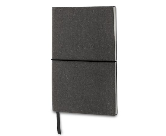 Notizbuch mit Einband aus recycelten Leder Din A5 Dunkelgrau - empty LT92521-N0060