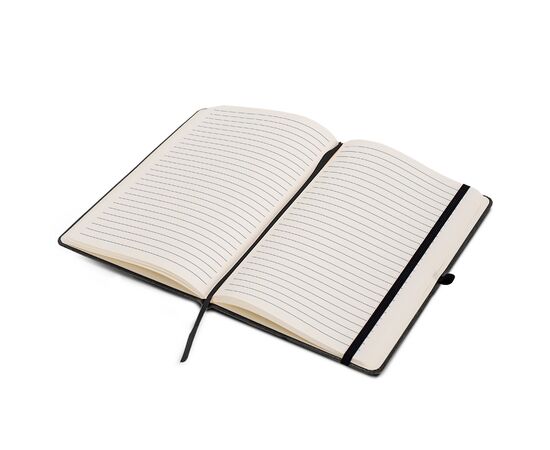 Carnet A5 couverture rigide en cuir recyclé Gris foncé -  LT92522-N0060