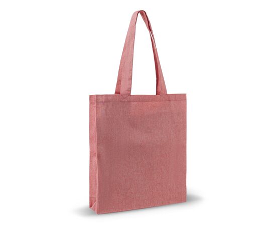 Einkaufstasche aus recycelter Baumwolle 38x42x10cm Rot -  LT95199-N0021