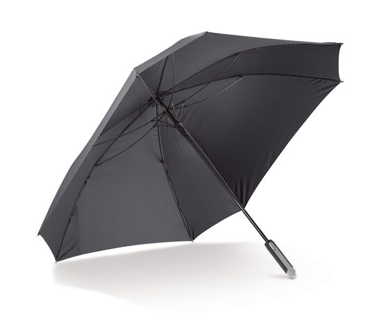 Deluxe vierkante paraplu met draaghoes 27” auto open Zwart -  LT97111-N0002