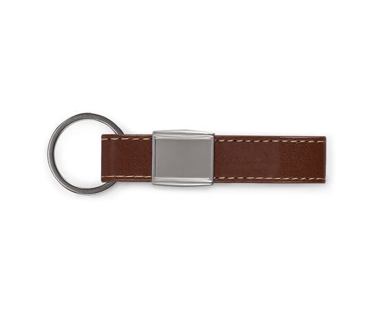 Schlüsselring Metall, Kunstleder Cognac -  LT99663-N0053