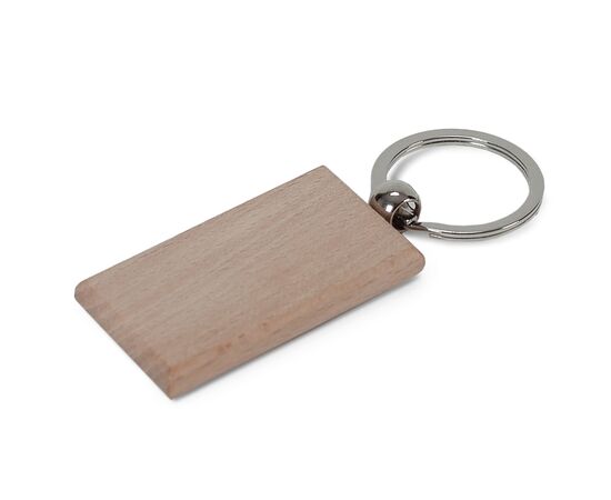 Sleutelhanger hout rechthoekig Hout -  LT99713-N0093
