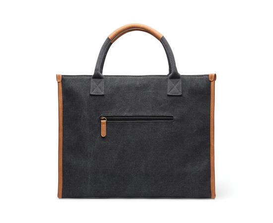 VINGA Bosler RCS recycled canvas office tote Black - Vinga V762001