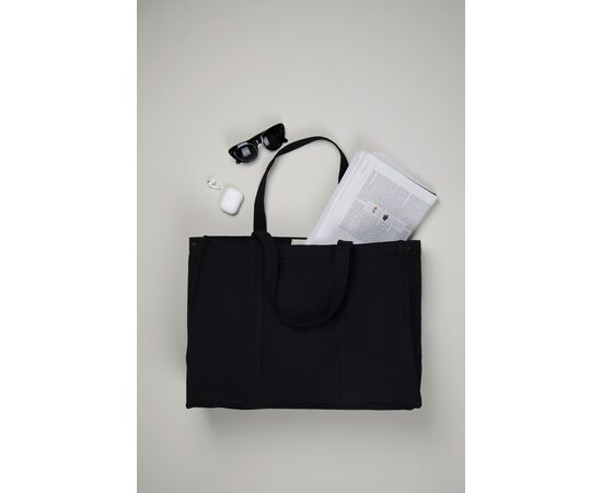VINGA Grand tote bag en toile recyclée AWARE™ Hilo Noir - Vinga V762011