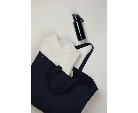 VINGA Hilo AWARE™ recycled canvas maxi tote bag Dark blue - Vinga V762015