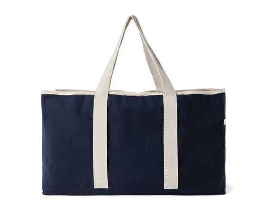 VINGA Volonne AWARE™ recycled canvas strandtas Blauw, Gebroken wit - Vinga V762035