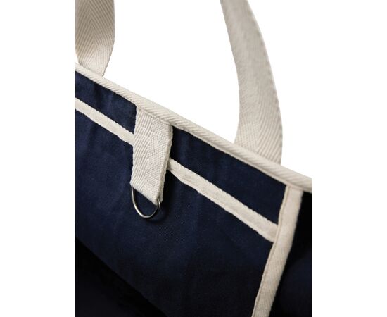 VINGA Volonne AWARE™ recycled canvas strandtas Blauw, Gebroken wit - Vinga V762035