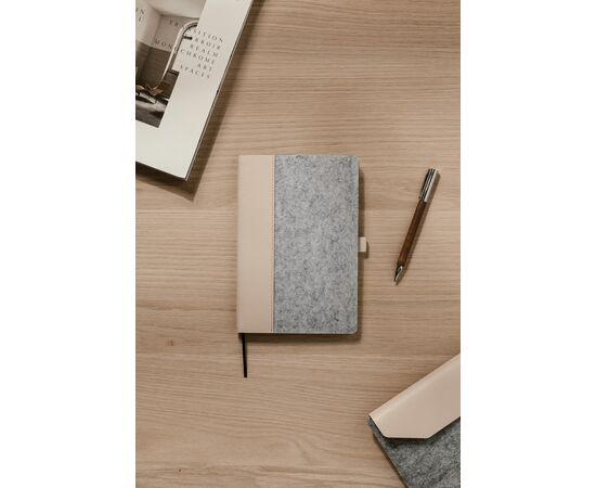 VINGA Carnet en feutre recyclé GRS Albon Gris - Vinga V773012 VINGA Carnet en feutre recyclé GRS Albon Gris - Vinga V773012