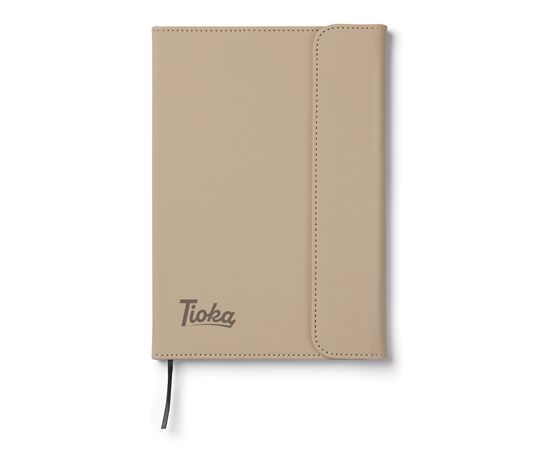 VINGA Baltimore GRS certified paper & PU notebook Greige - Vinga V773109
