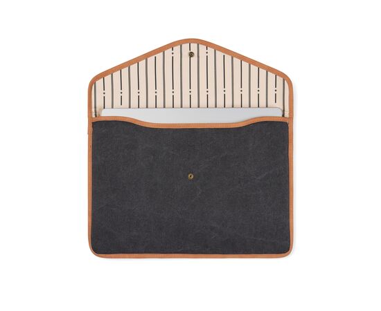 VINGA Bosler 16" Laptop-Tasche aus GRS recyceltem Canvas Schwarz - Vinga V7880401