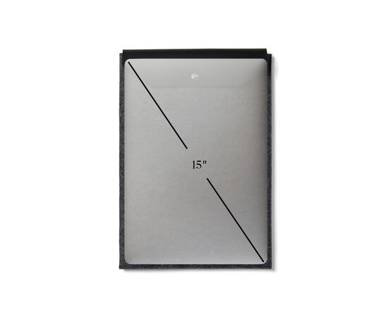 VINGA Albon GRS gerecycled vilt 15" laptophoes Zwart - Vinga V788101