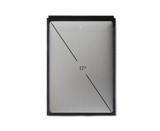 VINGA Albon GRS gerecycled vilt 17" laptophoes Zwart - Vinga V788111