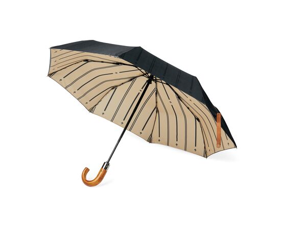 VINGA Bosler AWARE™ recycled pet 21" foldable umbrella Black - Vinga V850011