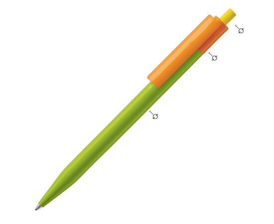 Stylo bille Kuma combi Blanc, Transparent, Assortiment fluorescent -  LT87879-N0999