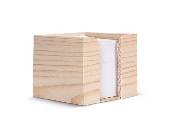 Boite cube papier bois, avec papier recyclé 10x10x8.5cm Marron clair -  LT91911-N0052