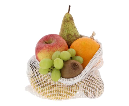 Sac de courses, réutilisable, en coton OEKO-TEX® 25x30cm Blanc -  LT95207-N0001