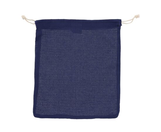 Herbruikbaar groente &amp; fruit zakje OEKO-TEX® katoen 25x30cm Donkerblauw -  LT95207-N0010