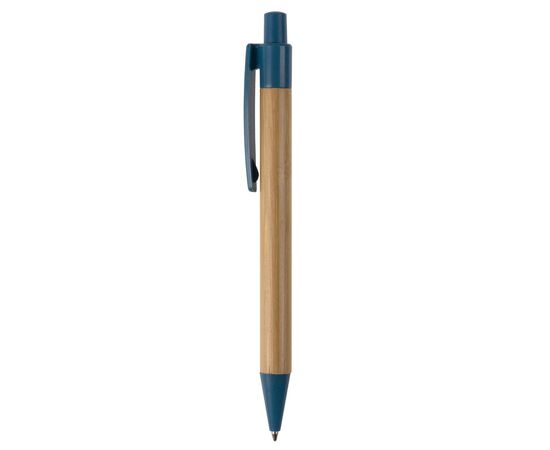 Ball pen bamboe met tarwestro Blauw -  LT87284-N0011