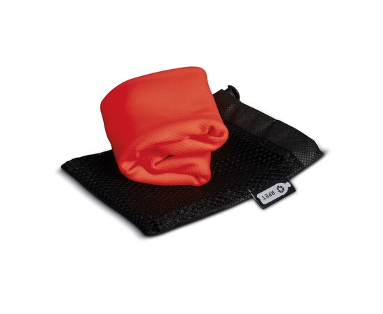 Kühlendes Handtuch aus RPET-Material, 30x80cm Schwarz, Rot -  LT91204-N0221