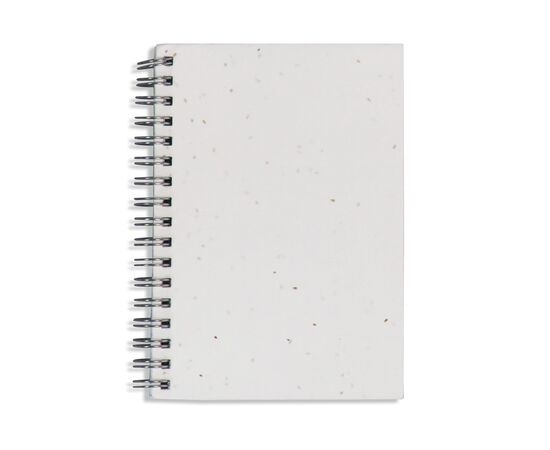 Spiraal notitieboekje zaadpapier Wit -  LT92526-N0001