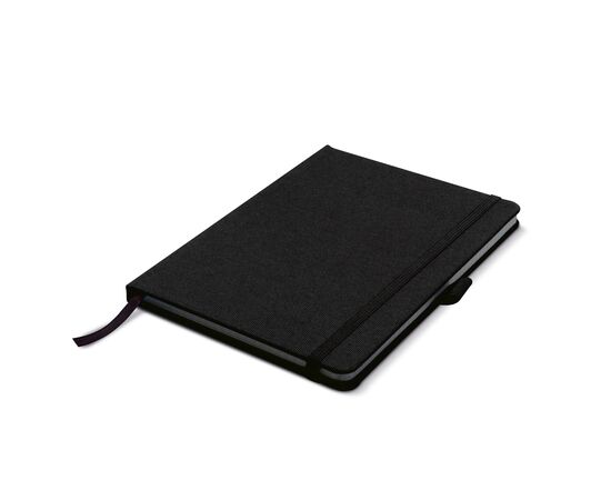 Notizbuch DIN A5 aus R-PET-Material Schwarz -  LT92528-N0002