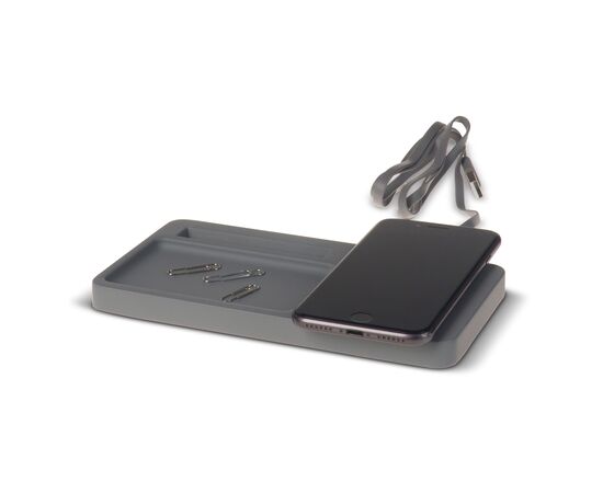 Limestone Desk organizer with wireless charger 5W Grijs -  LT95045-N0061