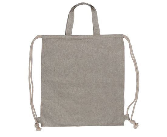 Drawstring rugzak gerecycled katoen 140g/m² 38x42cm Licht grijs -  LT95228-N0062