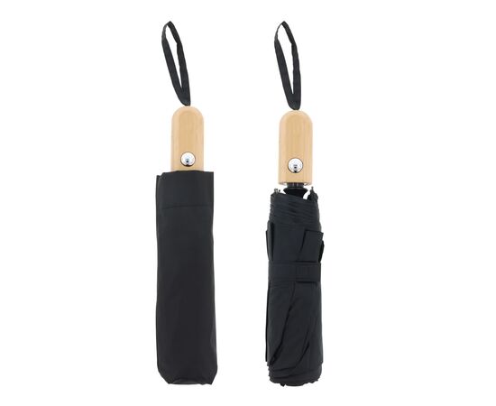 Opvouwbare paraplu 21” R-PET auto open Zwart -  LT97112-N0002