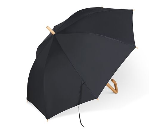 23” Regenschirm aus R-PET-Material mit Automatiköffnung Schwarz -  LT97113-N0002